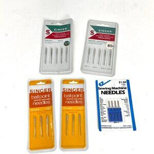 [Lot of 5] Vintage Singer Ball Point Sewing Machine Needles STYLE 2021 + EZ 4111